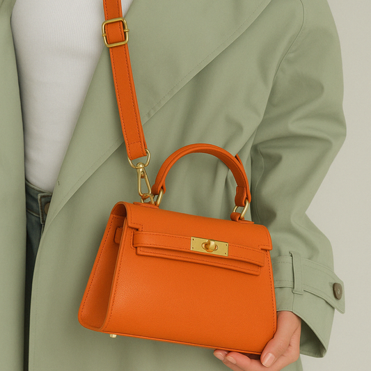 The Mini Kelly Leather Handbag Reimagined by Clemés (14 Colours)