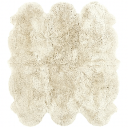 Natural Premium New Zealand Sheepskin Rug & Throw, Sexto, L180 x W150 cm (3 Colours)