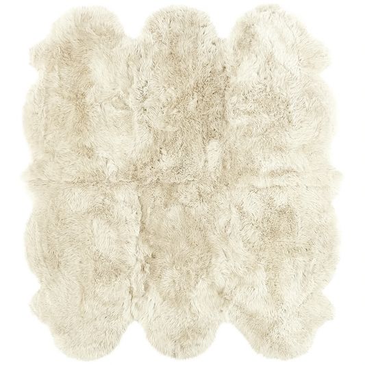Natural Premium New Zealand Sheepskin Rug & Throw, Sexto, L180 x W150 cm (3 Colours)