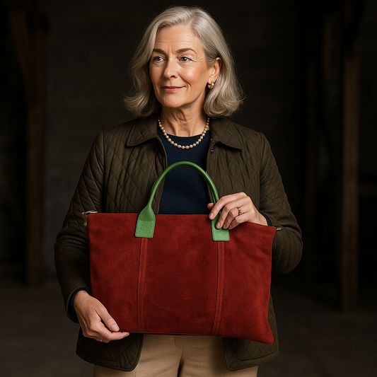 Milano Suede Leather Shoulder Bag & Handbag by Clemés (10 Colours)