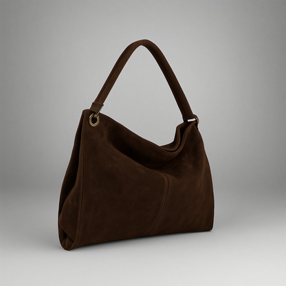 Riccio Suede Leather Shoulder Bag by Clemés (7 Colours)