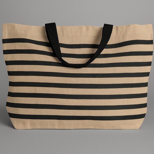 Solène Large Striped Juco Carry Beach Bag by Clemés (2 Colours)