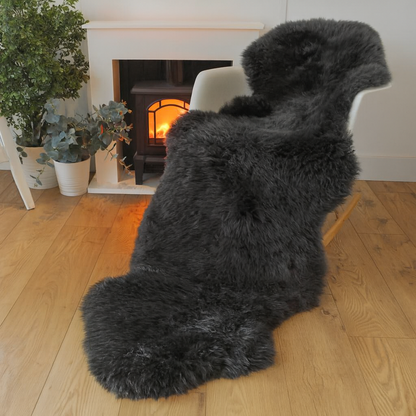Natural Premium New Zealand Sheepskin Rug & Throw, Double, W65 x L180 cm (7 Colours)
