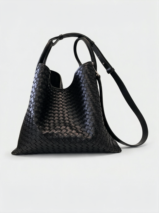 Cloe Woven Leather Hobo Bag by Clemés