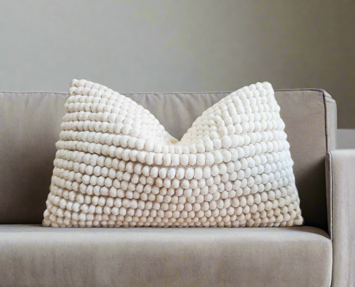 Natural Wool Lumbar Cushion