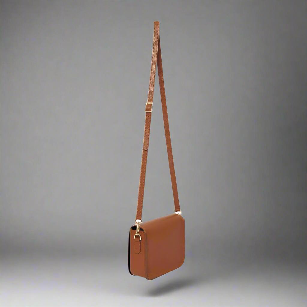 Chiara Genuine Leather Crossbody Bag with Metal Clasp by Clemés