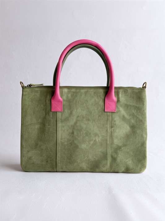 Milano Suede Bag, Olive, by Clemés