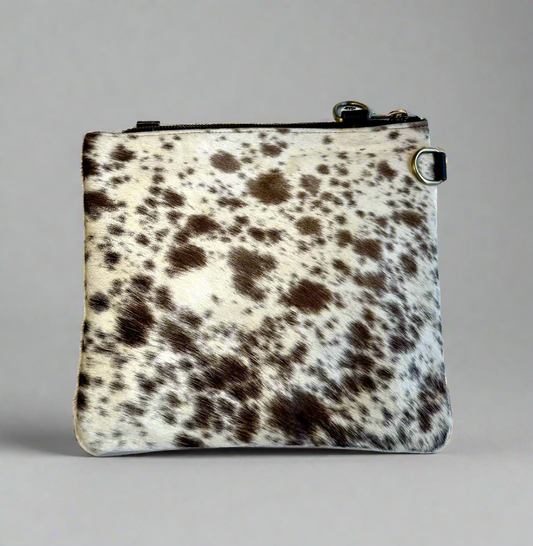 Natural Cowhide Double-Sided Crossbody Bag, Large (26 x 23 cm)