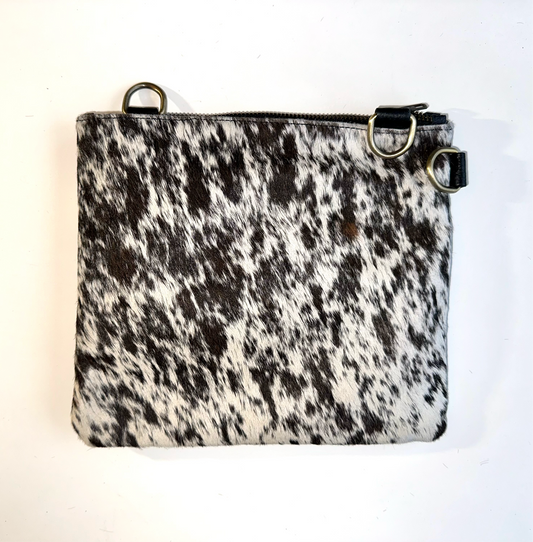 Natural Cowhide Double-Sided Crossbody Bag, Medium (23 x 21 cm)