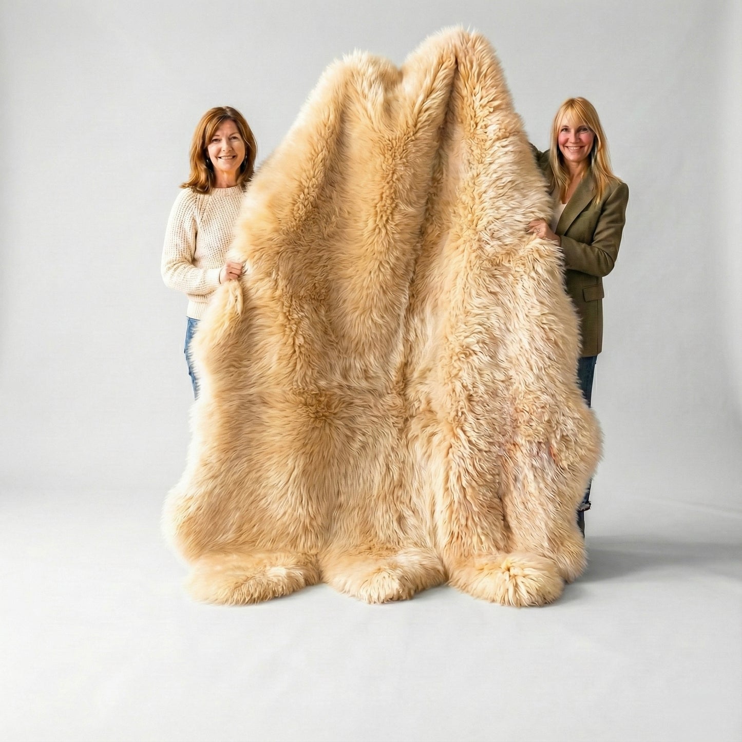 Sexto New Zealand Sheepskin, L180 x W150 cm, X-Large, Champagne