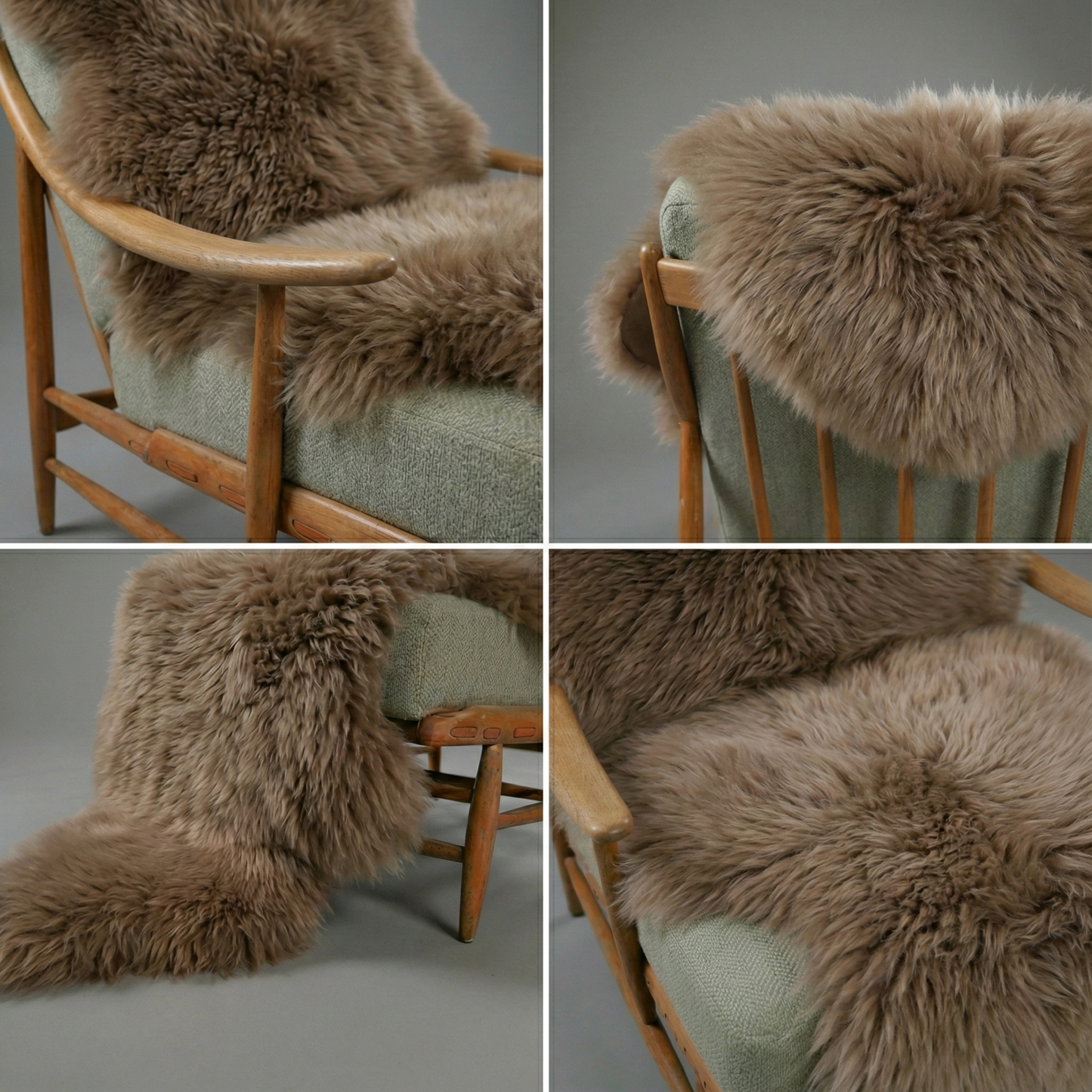 Double New Zealand Sheepskin Rug & Throw, W65 x L180 cm, Taupe