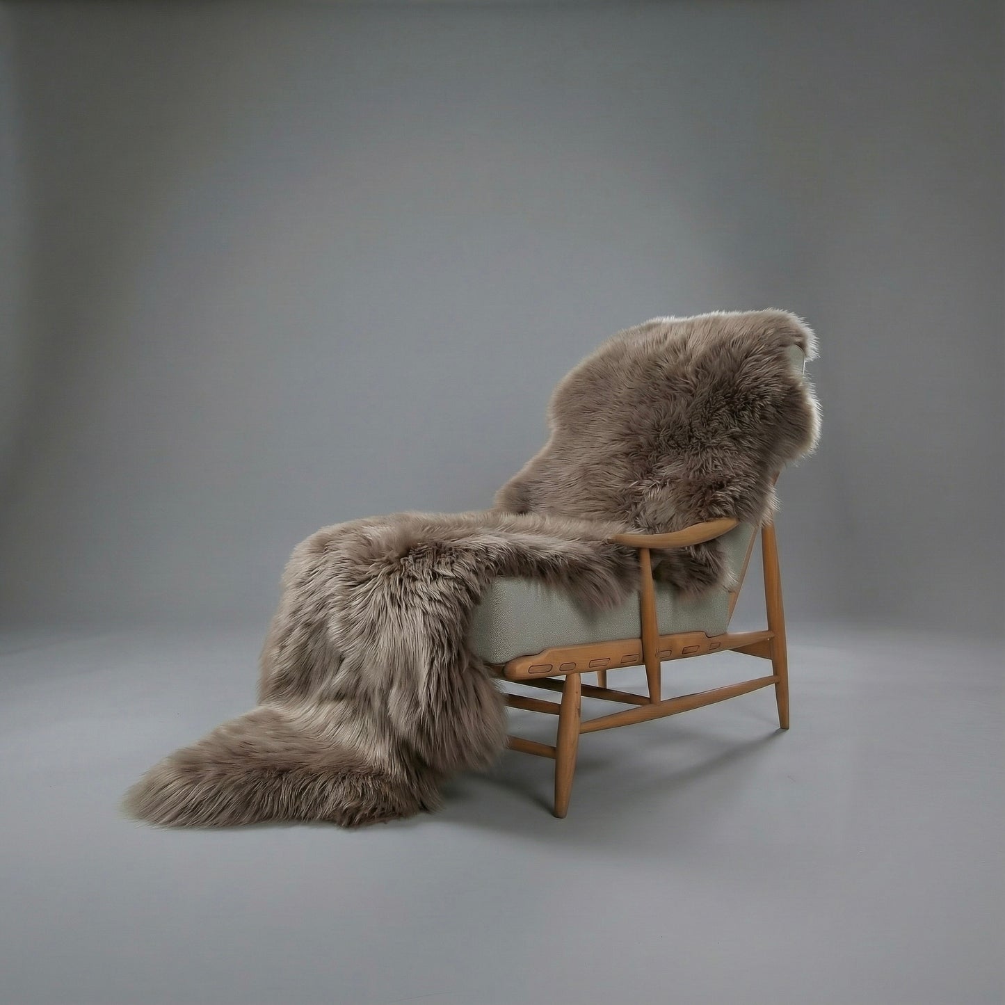 Natural Premium New Zealand Sheepskin Rug & Throw, Double, W65 x L180 cm, Taupe