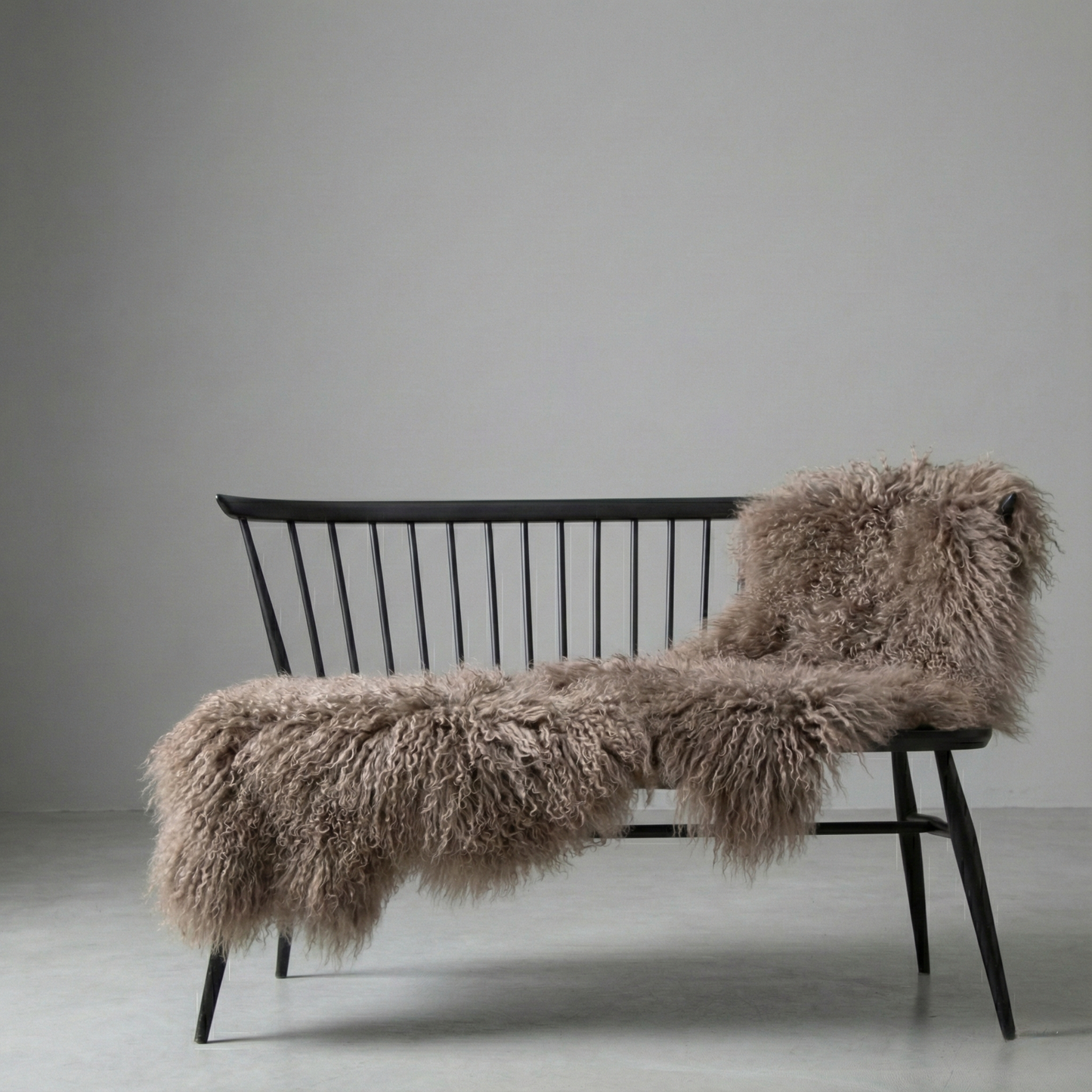 Natural Premium Tibetan Mongolian Sheepskin Rug/Throw, Double (W60 x L170 cm)