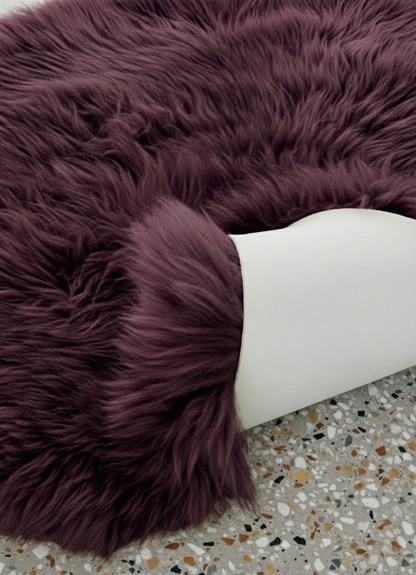 Sexto Sheepskin, L180 x W150 cm, XLarge, Aubergine