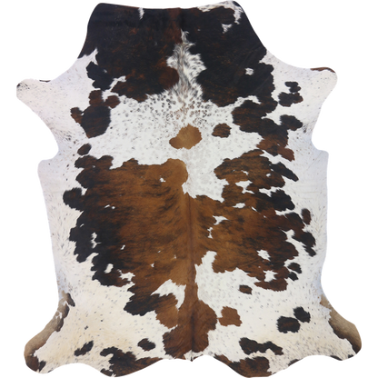 Premium Natural Brazilian Nelore Cowhide Tri Colour Brindle Large – HN-23207, transparent background