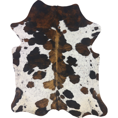 Premium Natural Brazilian Nelore Cowhide Tri Colour Brindle Large – HN-23216, transparent background