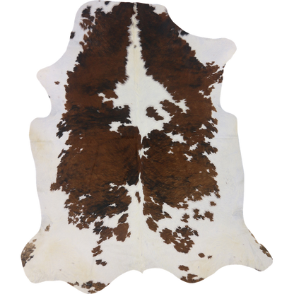 Premium Natural Brazilian Cowhide Tri Colour Brindle Large HN-23236 - top view on white background