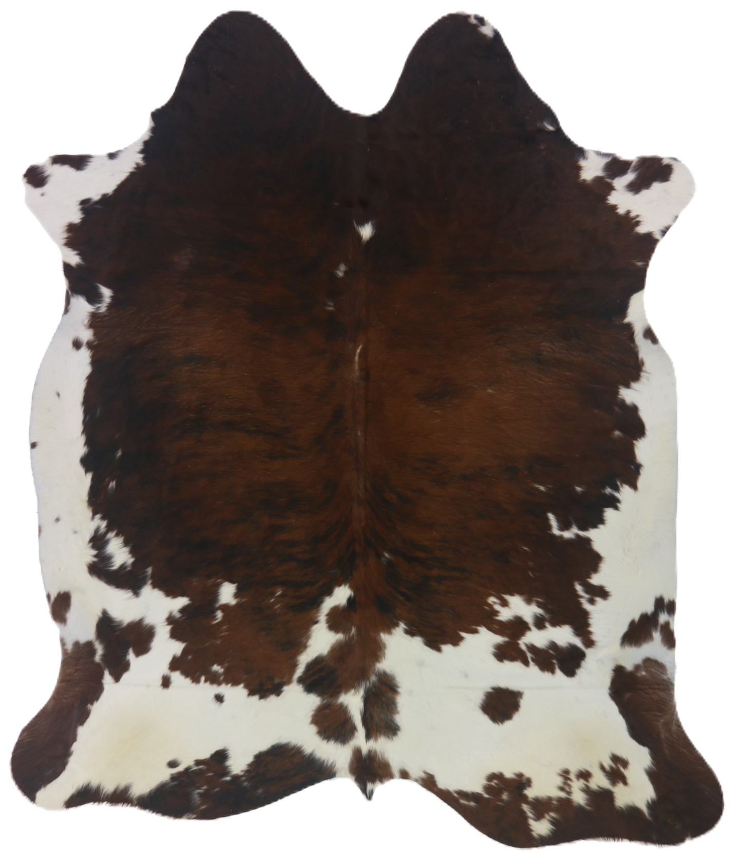 Premium Natural Brazilian Cowhide Tri Colour Brindle Large 3.5–3.9 m²