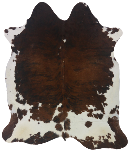Premium Natural Brazilian Cowhide Tri Colour Brindle Large 3.5–3.9 m²