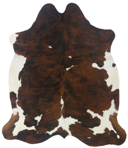 Premium Natural Brazilian Cowhide Tri Colour Brindle Large 3.5–3.9 m²