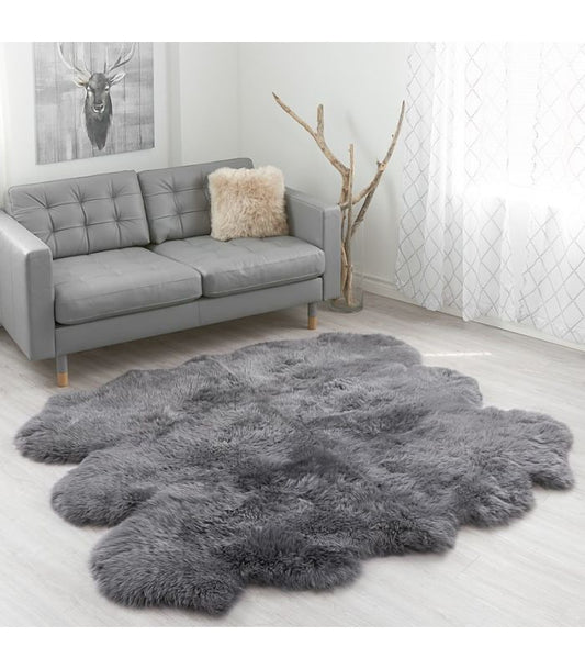Sexto New Zealand Sheepskin, L180 x W150 cm, X-Large, Dover Grey