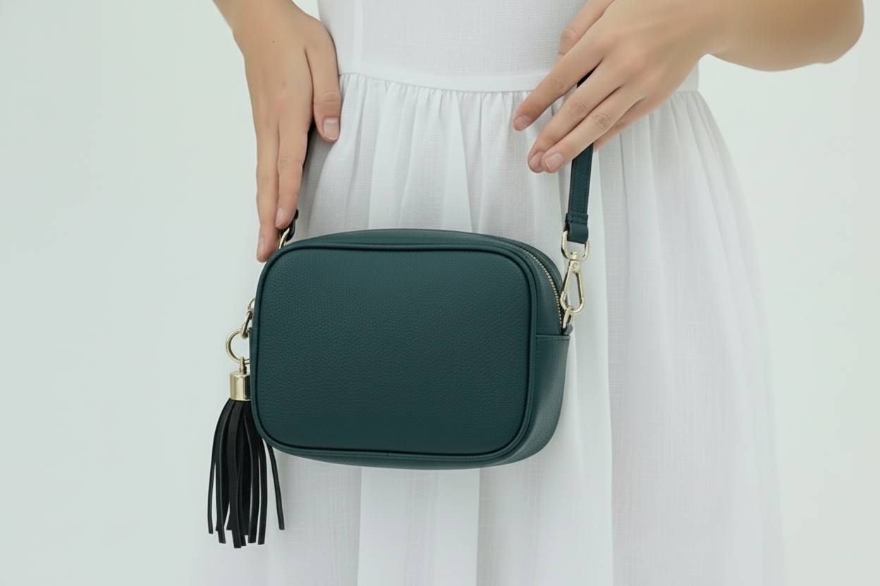 Éloise Genuine Leather Tassel Camera Bag by Clemés