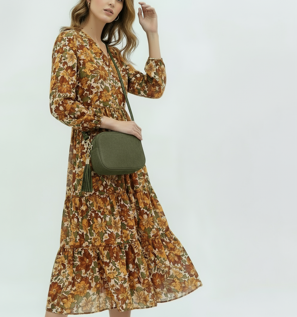 Éloise Genuine Leather Tassel Camera Bag by Clemés