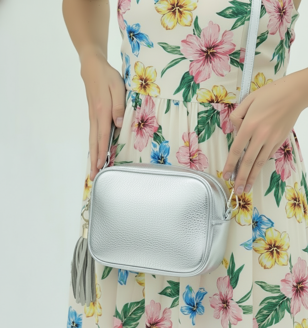 Éloise Genuine Leather Tassel Camera Bag by Clemés