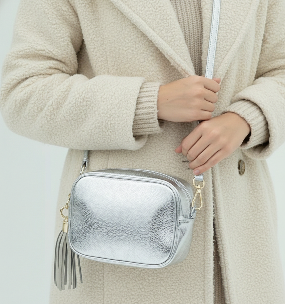 Éloise Genuine Leather Tassel Camera Bag by Clemés