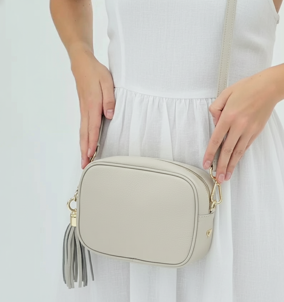 Éloise Genuine Leather Tassel Camera Bag by Clemés