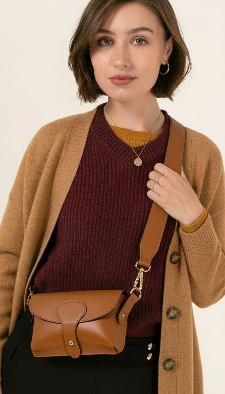 Giulietta Crossbody Bag With Wide Chunky Strap by Clemés