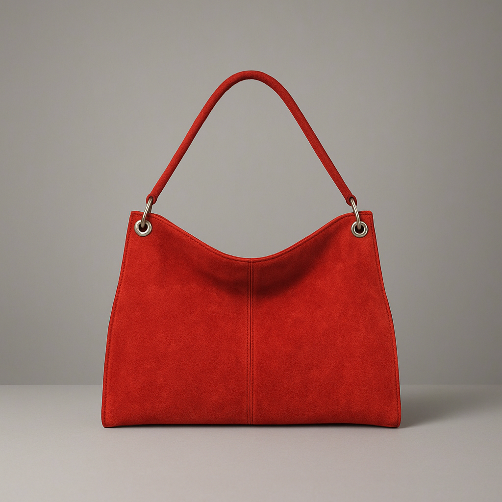 Riccio Suede Leather Shoulder Bag by Clemés (7 Colours)