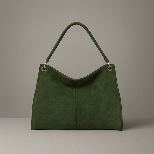 Riccio Suede Leather Shoulder Bag by Clemés (7 Colours)