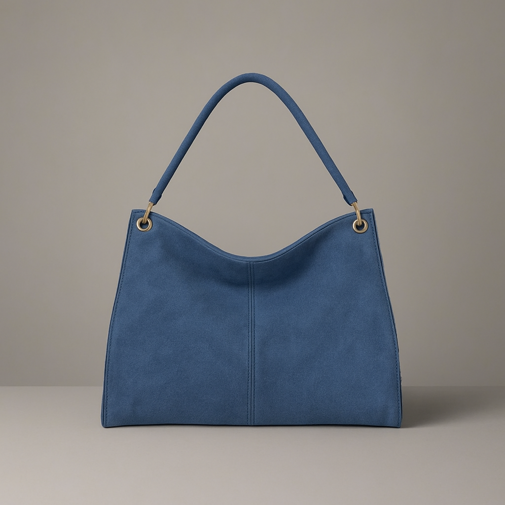 Riccio Suede Leather Shoulder Bag by Clemés (7 Colours)