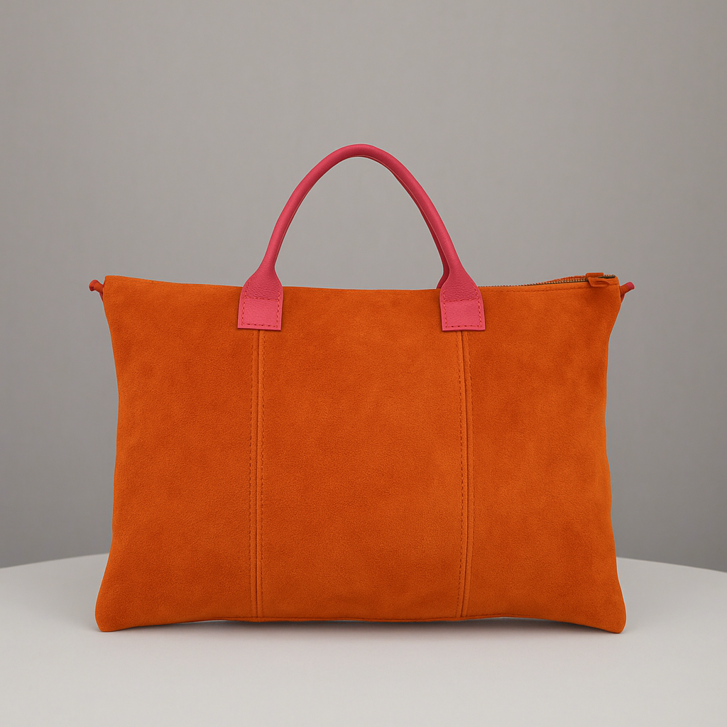 Milano Suede Leather Shoulder Bag & Handbag by Clemés (10 Colours)