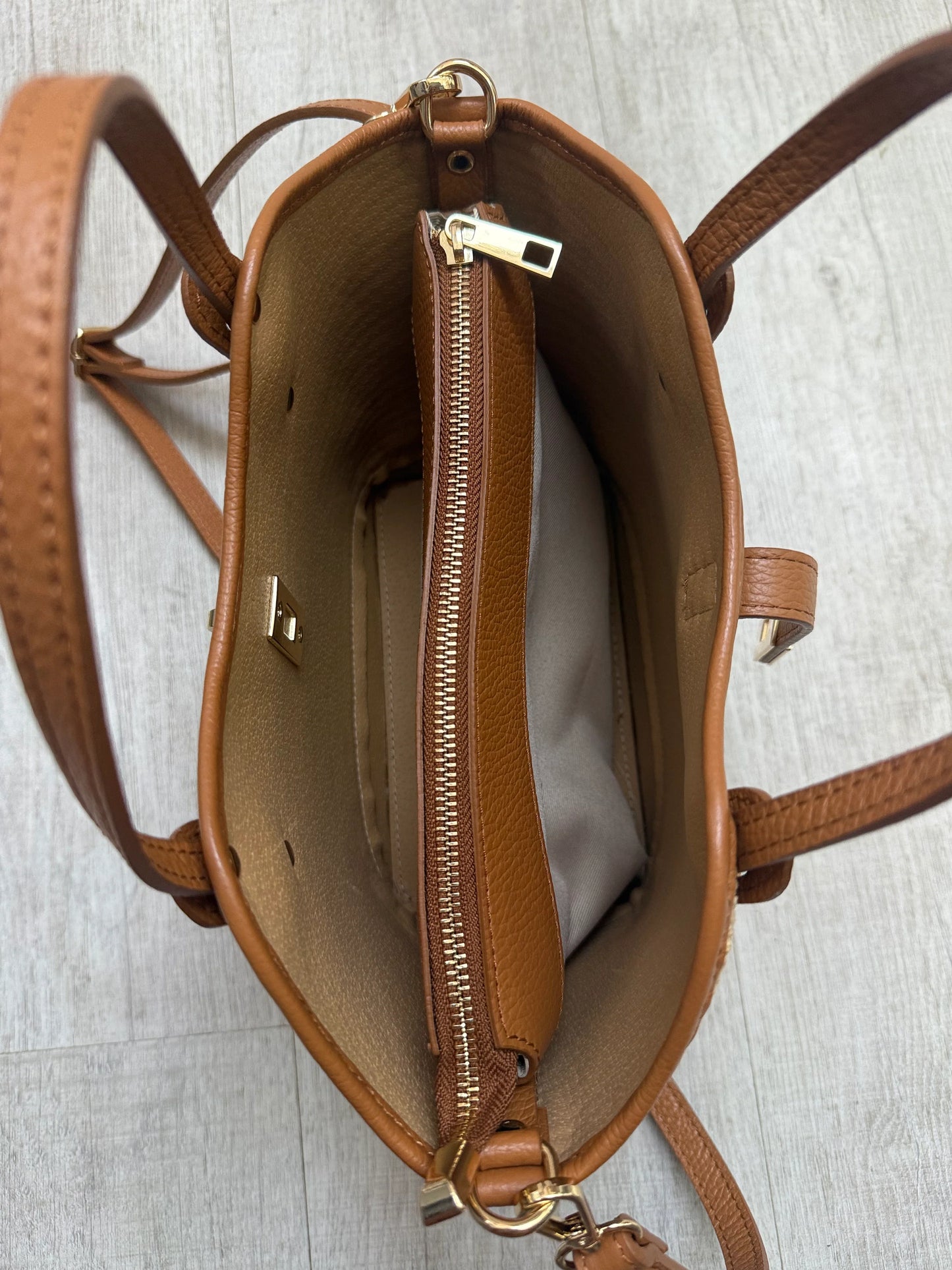 The Sorrento Raffia & Leather Tote by Clemés