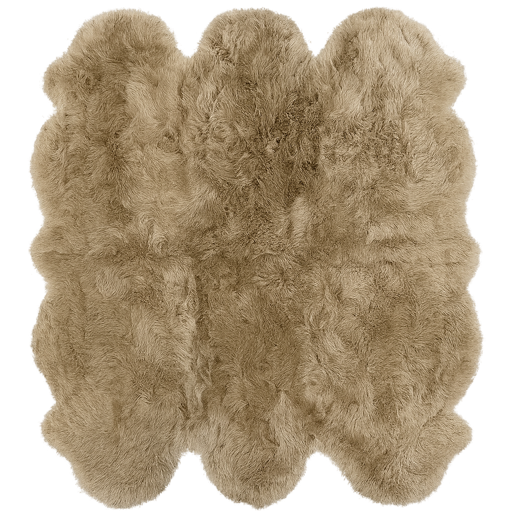 Natural Premium New Zealand Sheepskin Rug & Throw, Sexto, L180 x W150 cm (3 Colours)