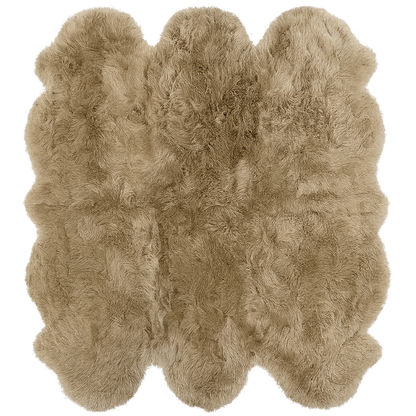 Natural Premium New Zealand Sheepskin Rug & Throw, Sexto, L180 x W150 cm (3 Colours)