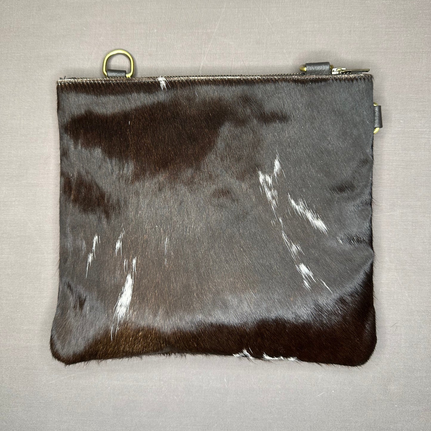 Natural Cowhide Double-Sided Crossbody Bag, Large (26 x 23 cm)