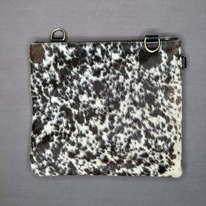 Natural Cowhide Double-Sided Crossbody Bag, Large (26 x 23 cm)