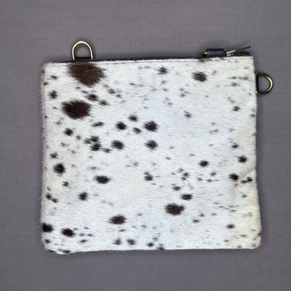 Natural Cowhide Double-Sided Crossbody Bag, Large (26 x 23 cm)