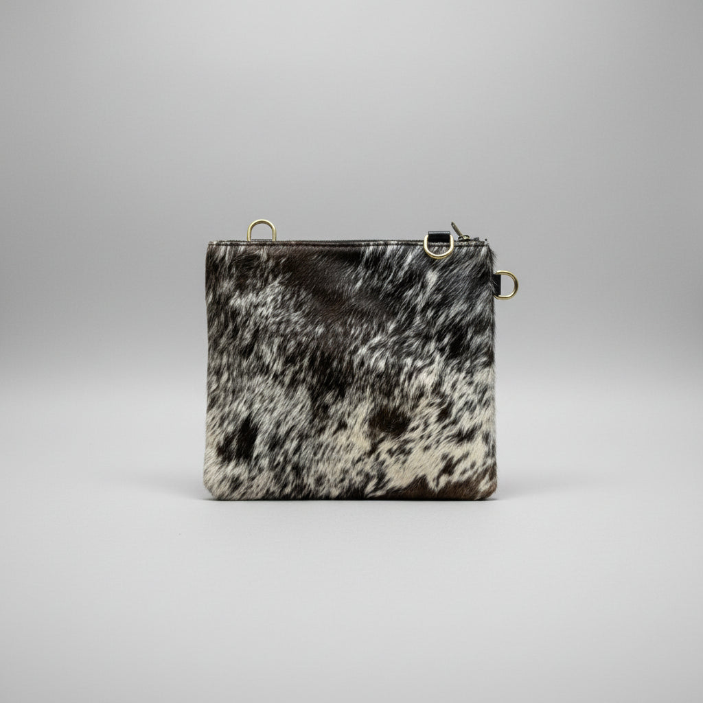 Natural Cowhide Double-Sided Crossbody Bag, Large (26 x 23 cm)