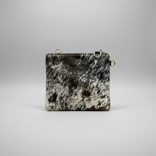Natural Cowhide Double-Sided Crossbody Bag, Large (26 x 23 cm)