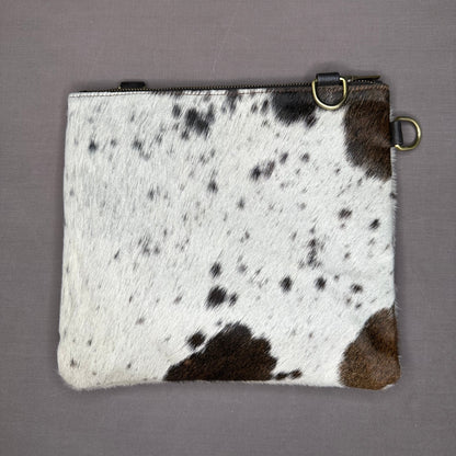 Natural Cowhide Double-Sided Crossbody Bag, Large (26 x 23 cm)
