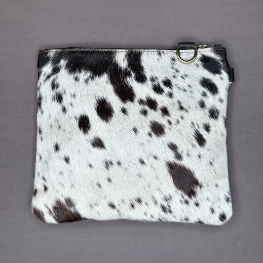 Natural Cowhide Double-Sided Crossbody Bag, Large (26 x 23 cm)