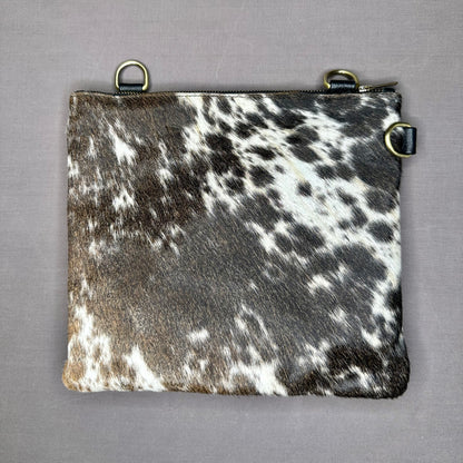 Natural Cowhide Double-Sided Crossbody Bag, Large (26 x 23 cm)