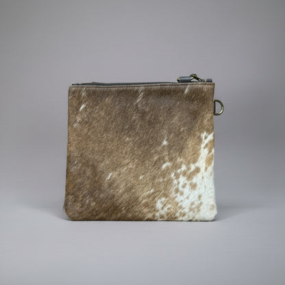 Natural Cowhide Double-Sided Crossbody Bag, Large (26 x 23 cm)