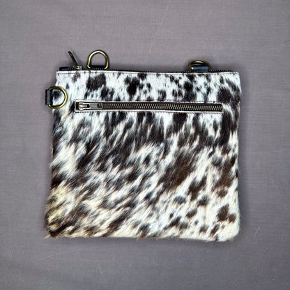 Natural Cowhide Double-Sided Crossbody Bag, Medium (23 x 21 cm)