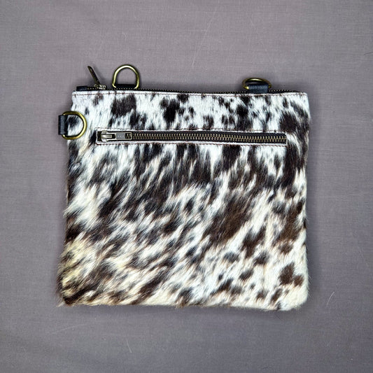 Natural Cowhide Double-Sided Crossbody Bag, Medium (23 x 21 cm)