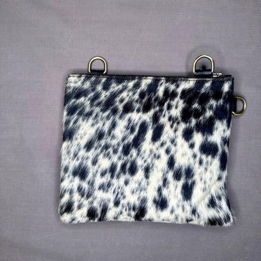 Natural Cowhide Double-Sided Crossbody Bag, Medium (23 x 21 cm)